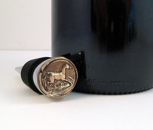 Grace, Beauty, and Freedom - Running Horse Wine Stopper my