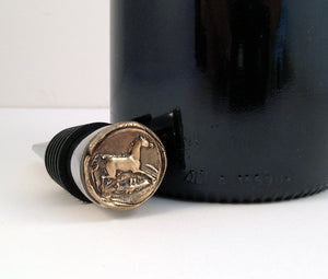 Grace, Beauty, and Freedom - Running Horse Wine Stopper