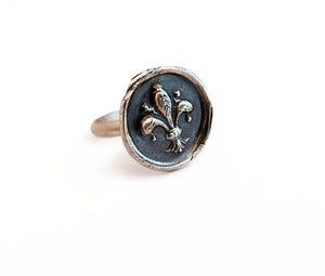 Faith, Wisdom and Valor - Fleur-De-Lis Ring