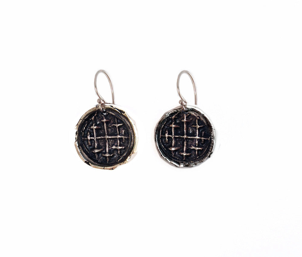 Medieval Jerusalem Cross Earrings