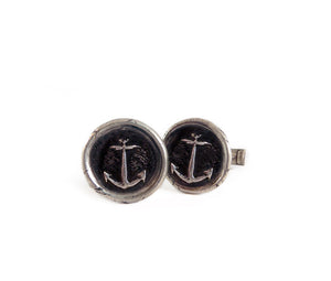 mens jewelry, cuff links, anchor